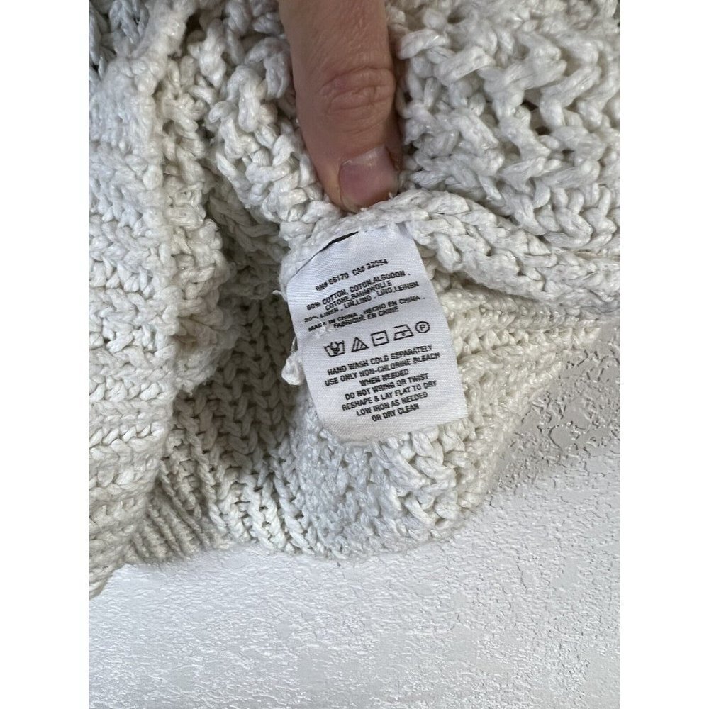 Moth Anthropologie Sleeveless Sweater Mock Neck White Small Heavy Knit Z - Picture 4 of 8